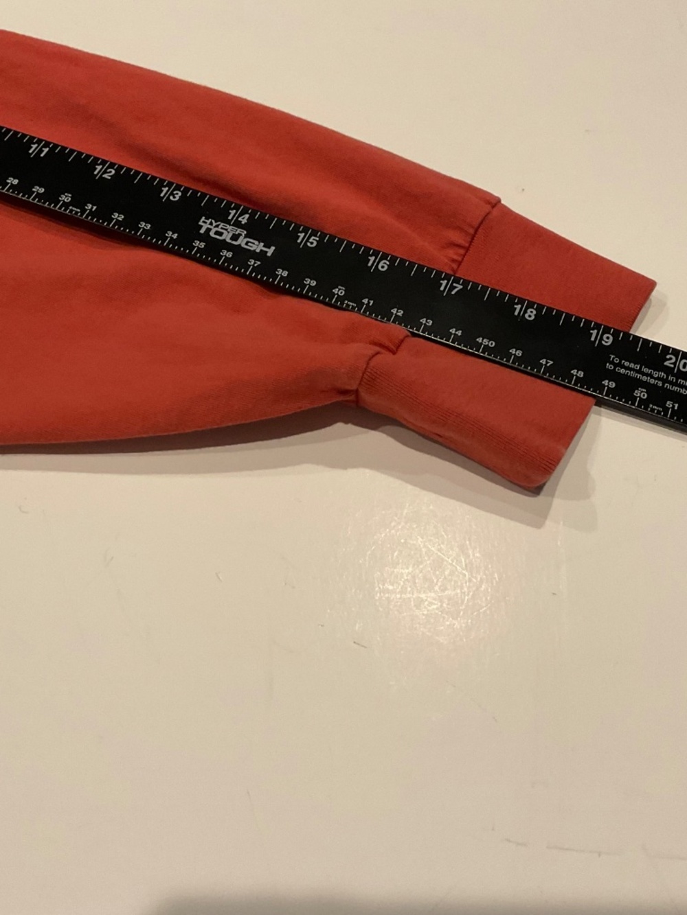 Wilfred Free Aritzia Go To Long Sleeve Tee XL Orange Minimalist Comfort Staple - Picture 6 of 8